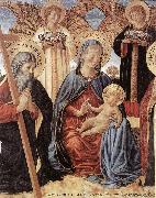GOZZOLI, Benozzo Madonna and Child between Sts Andrew and Prosper (detail) fg France oil painting reproduction